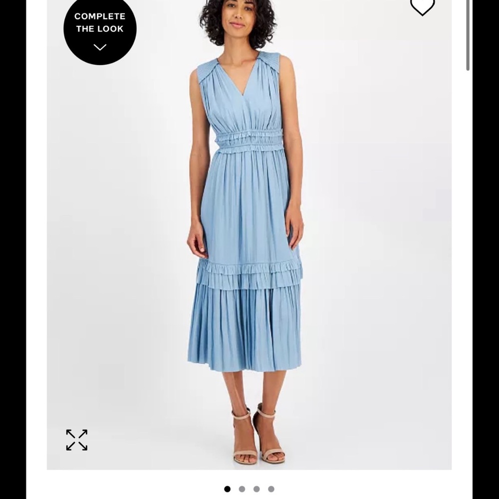 Tahari Blue Sleeveless Dress xs